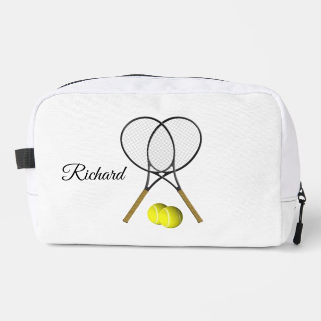 Tennis Sport Theme Add Name Dopp Kit (Front)