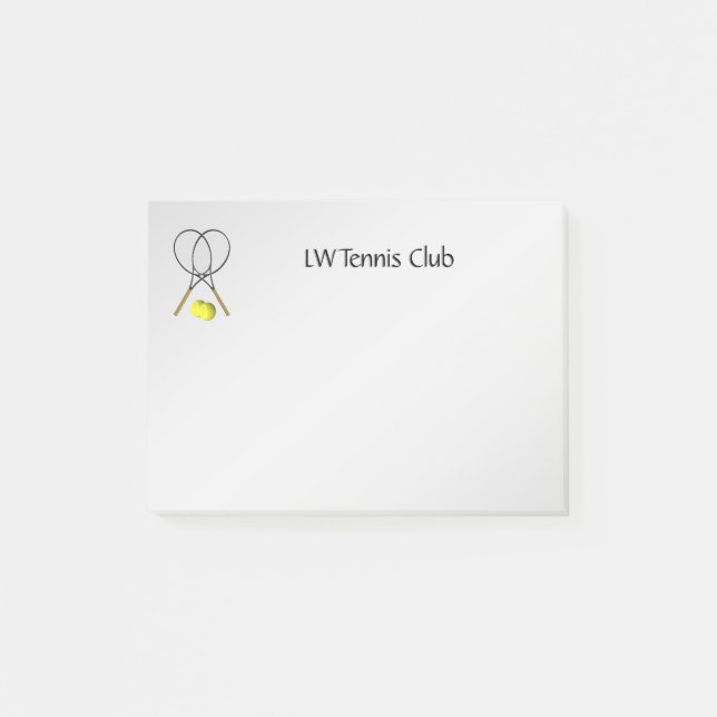 Tennis Sport Theme Personalised Post-it Notes (Front)