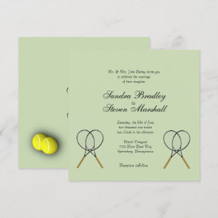 Tennis Sport Theme Wedding Invitations