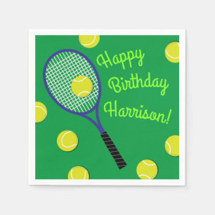 Tennis Sports Birthday Party Napkin