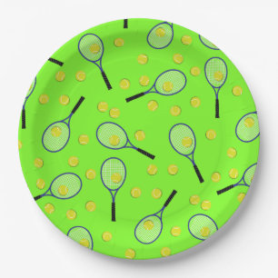 Tennis Sports Birthday Party Paper Plate