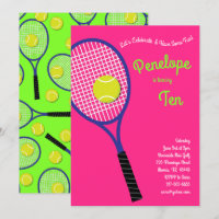 Tennis Sports Kids Birthday Party Pink Girls