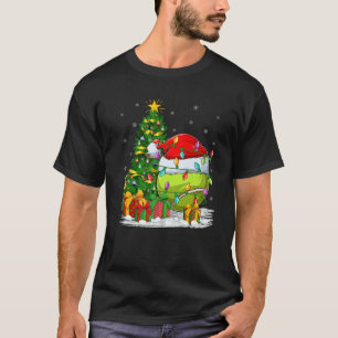 Tennis Sports Lover Matching Santa Hat Tennis Ball T-Shirt