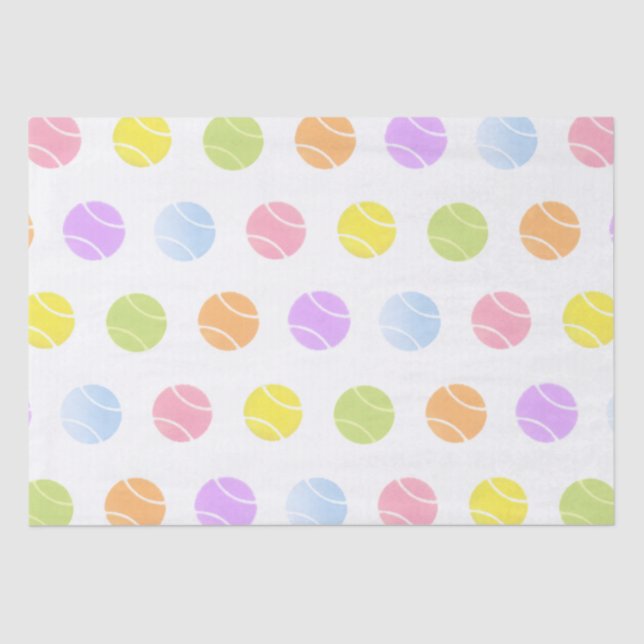 Tennis Sports Spring Summer Tissue Paper (Front)