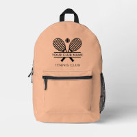 Tennis Sports Team Club Name Peach Custom