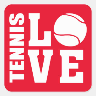Tennis Square Sticker