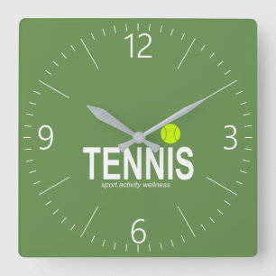 Tennis Square Wall Clock