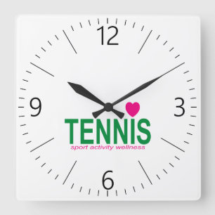 Tennis Square Wall Clock