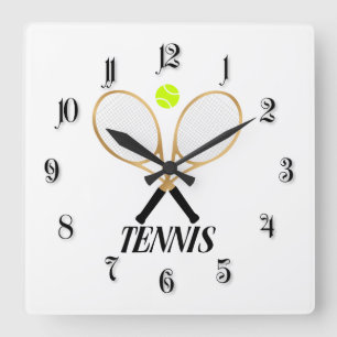 Tennis Square Wall Clock