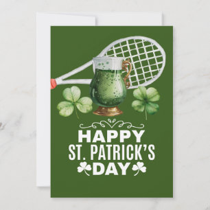 Tennis St. Patrick's day for tennis player     Holiday Card
