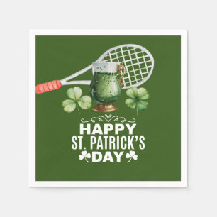 Tennis St. Patrick's day for tennis player     Napkin