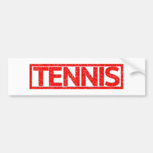 Tennis Stamp Bumper Sticker