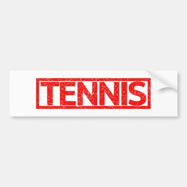Tennis Stamp Bumper Sticker (Front)