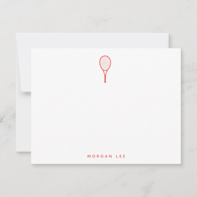 Tennis Star Custom Note Card (Front)