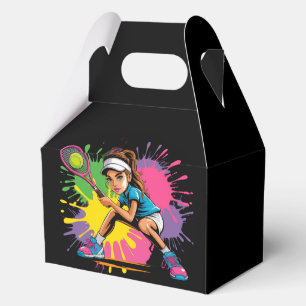 Tennis Star Girl Birthday Party Favour Box