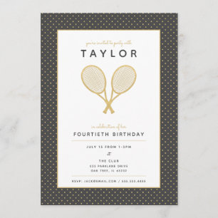 Tennis Star Party Invitation