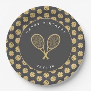 Tennis Star - Tennis Ball Paper Plate