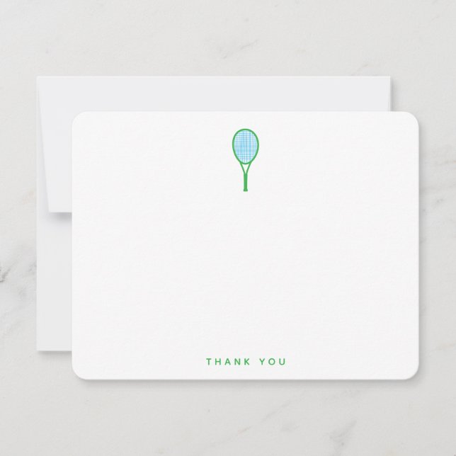 Tennis Star Thank You Card (Front)