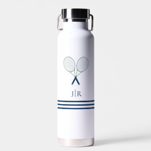 Tennis Stationery Preppy Racquet Monogram Water Bottle