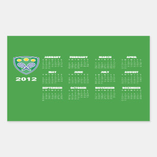 Tennis sticker gift with calendar