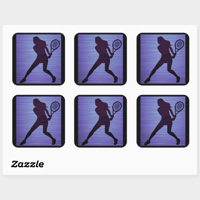 Tennis Stickers in Purple (Sheet)