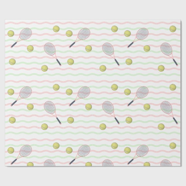 Tennis Stripes Wrapping Paper (Flat)