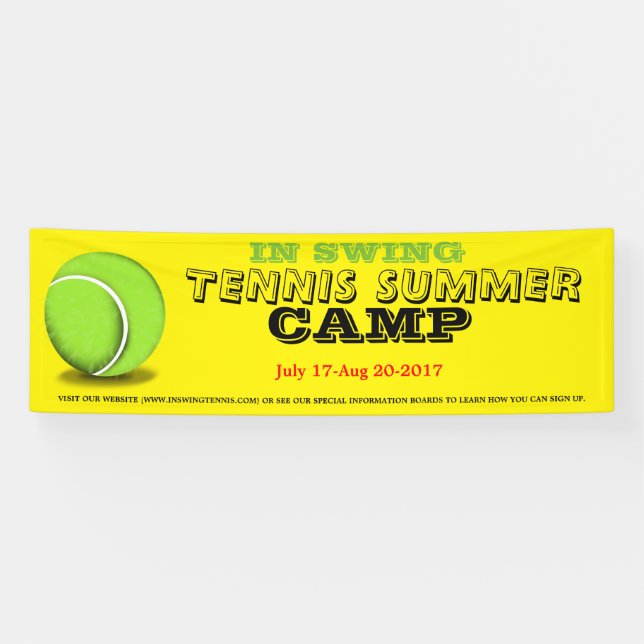Tennis Summer Camp Banner (Horizontal)