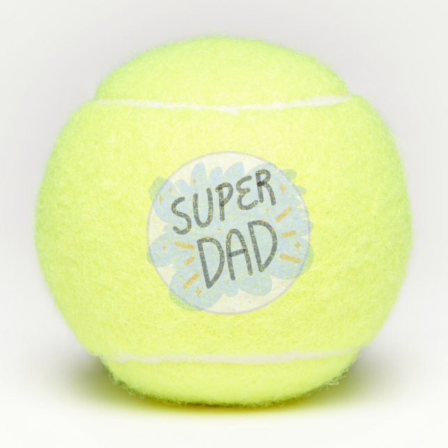 Tennis Super dad for daddy on Father's Day  Tennis Balls (Front)
