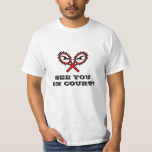 Tennis T-Shirt with humour   See you on court!
