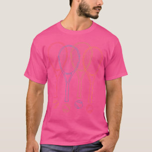 Tennis T Shirt Women Men Kids Rackets Balls Cool