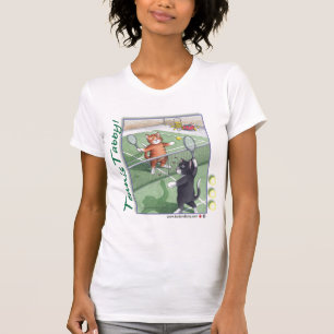 Tennis Tabby Cats T-Shirt Bud & Tony