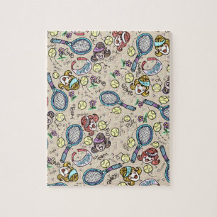 Tennis Team Gals Jigsaw Puzzle