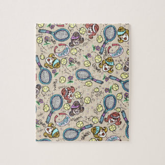 Tennis Team Gals Jigsaw Puzzle
