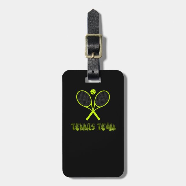 Tennis team luggage tag (Front Vertical)