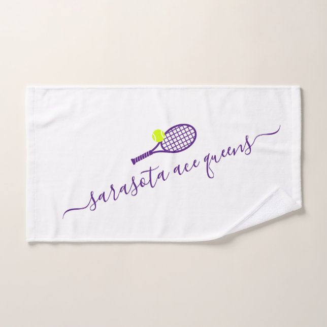 Tennis Team Name Personalised Hand Towel (Hand Towel)