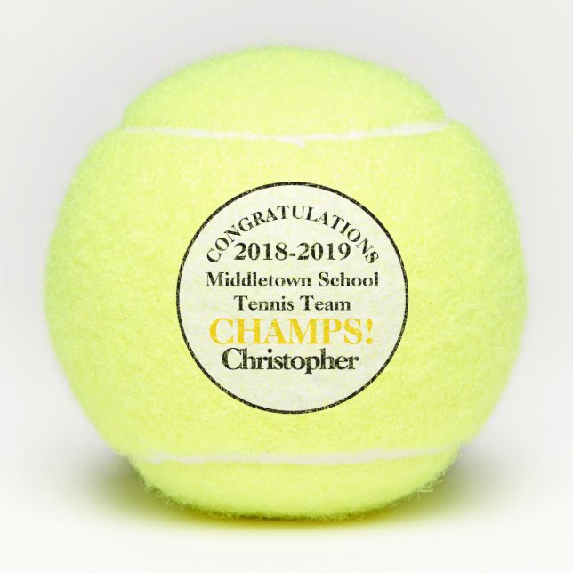 Tennis Team Player Champs Penn Tennis Balls (Front)