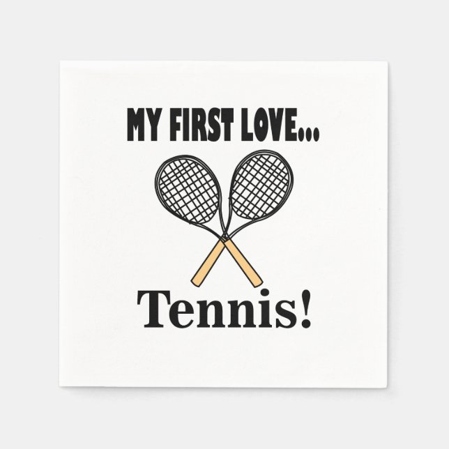 Tennis Tennis Player Birthday Party Napkin (Front)