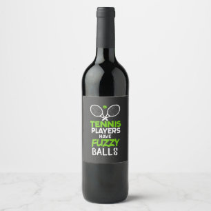 Tennis Tennis Player Gift Wine Label