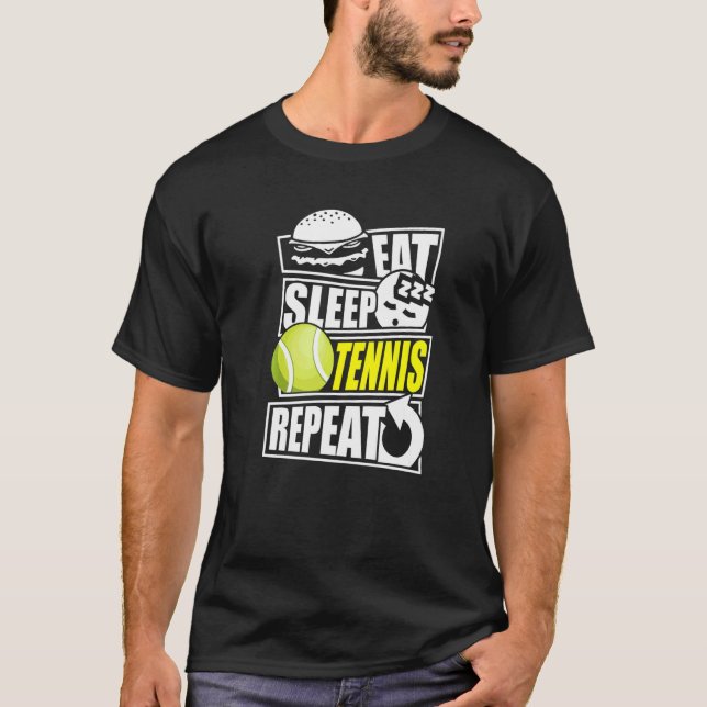 Tennis Tennis Racket Tennis Ball Tennis Court Tenn T-Shirt (Front)