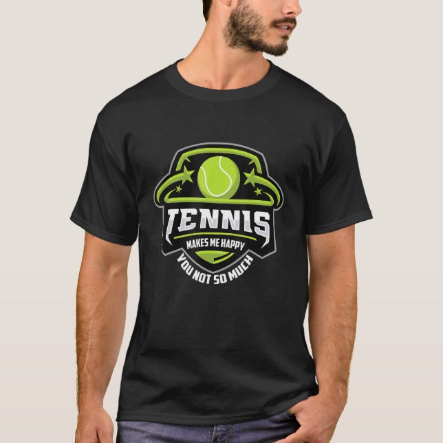Tennis Tennis Racket Tennis Ball Tennis Court Tenn T-Shirt (Front)