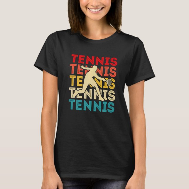 Tennis Tennis Tennis Retro Vintage Premium T-Shirt (Front)
