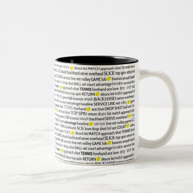 Tennis Terms Mug (Right)