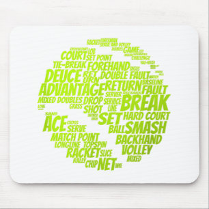 Tennis Terms Tennis Player Playing Tennis Ball Mouse Mat