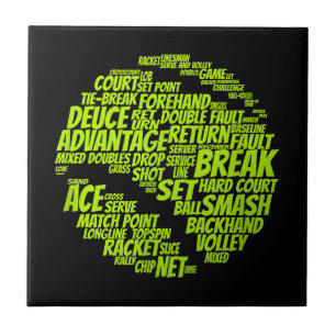 Tennis Terms Tennis Player Playing Tennis Ball Tile