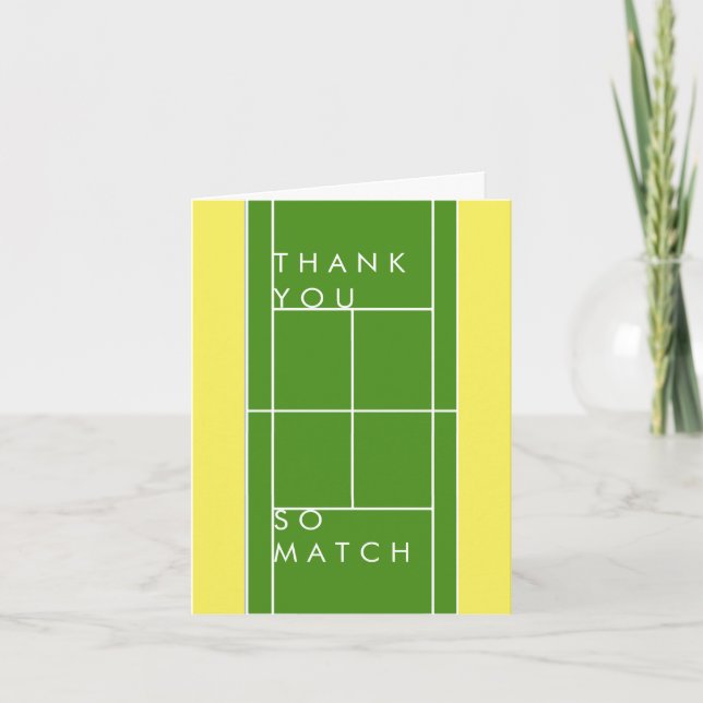 Tennis Thank You Card (Front)