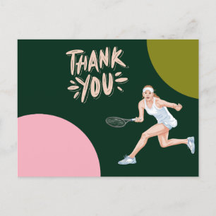 Tennis thank you card  for player 