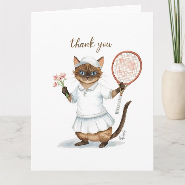 Tennis Thank you cat for cat lovers (Front)