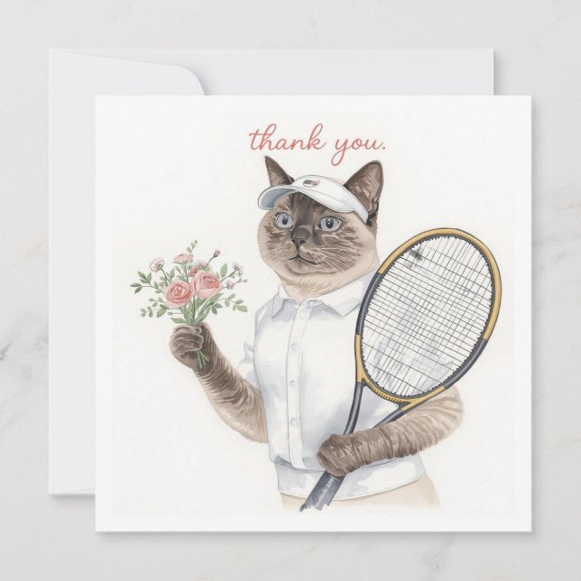 Tennis Thank you cat for cat lovers (Front)