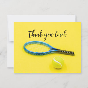Tennis Thank you Coach for Tennis Player Postcard