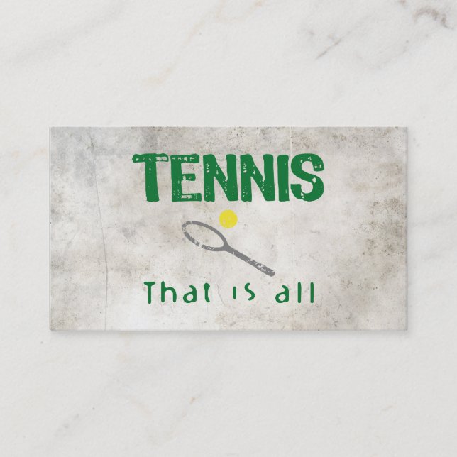 Tennis That Is All Business Card (Front)